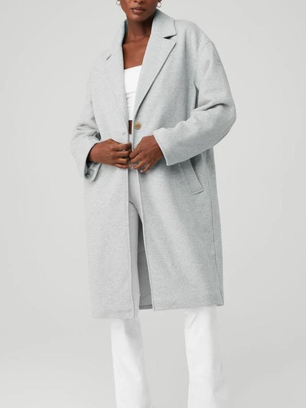 ALO Yoga VIP Trench Coat - Heather Grey